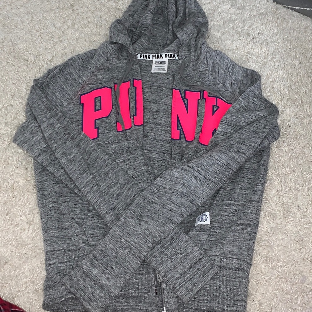 “pink” pink zip up hoodie
